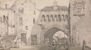 Southampton, la Puerta del Agua y Globe Inn de Thomas Rowlandson
